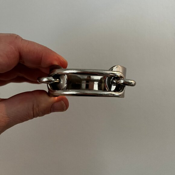 Balenciaga Silver Tone Cuff Bracelet - Picture 4 of 5